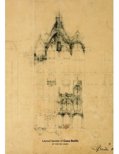 Póster esbozo Casa Batlló...