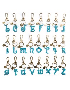 Turquoise Keychain Alphabet...